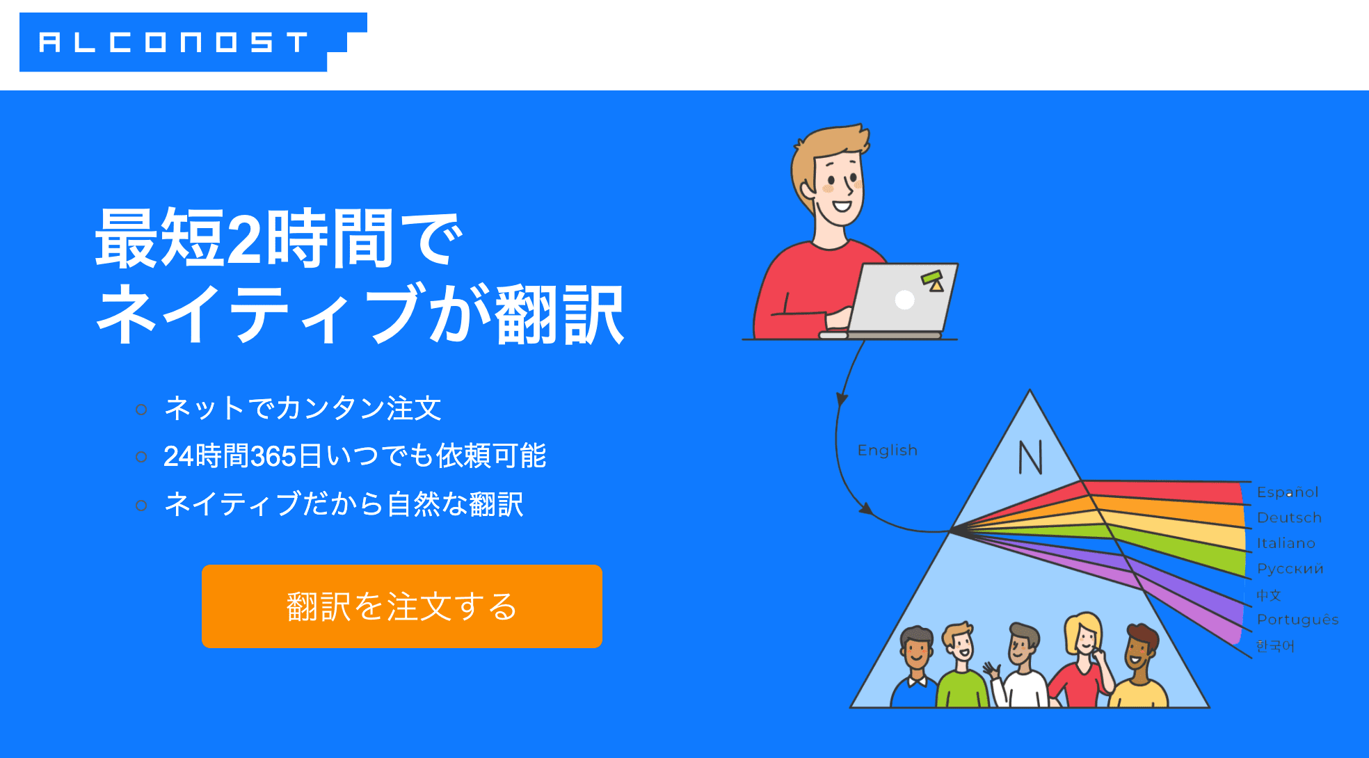 プロ品質のオンライン翻訳サービスNitro___Alconost