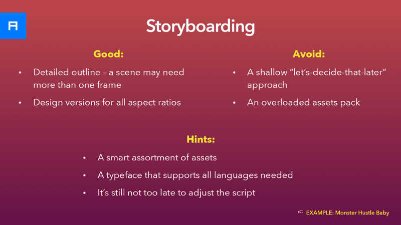 Storyboard: What is good and what to avoid